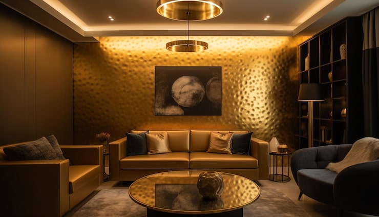 Główna sala kasyna z eleganckim oświetleniem i stołami do gry w luksusowym wnętrzu